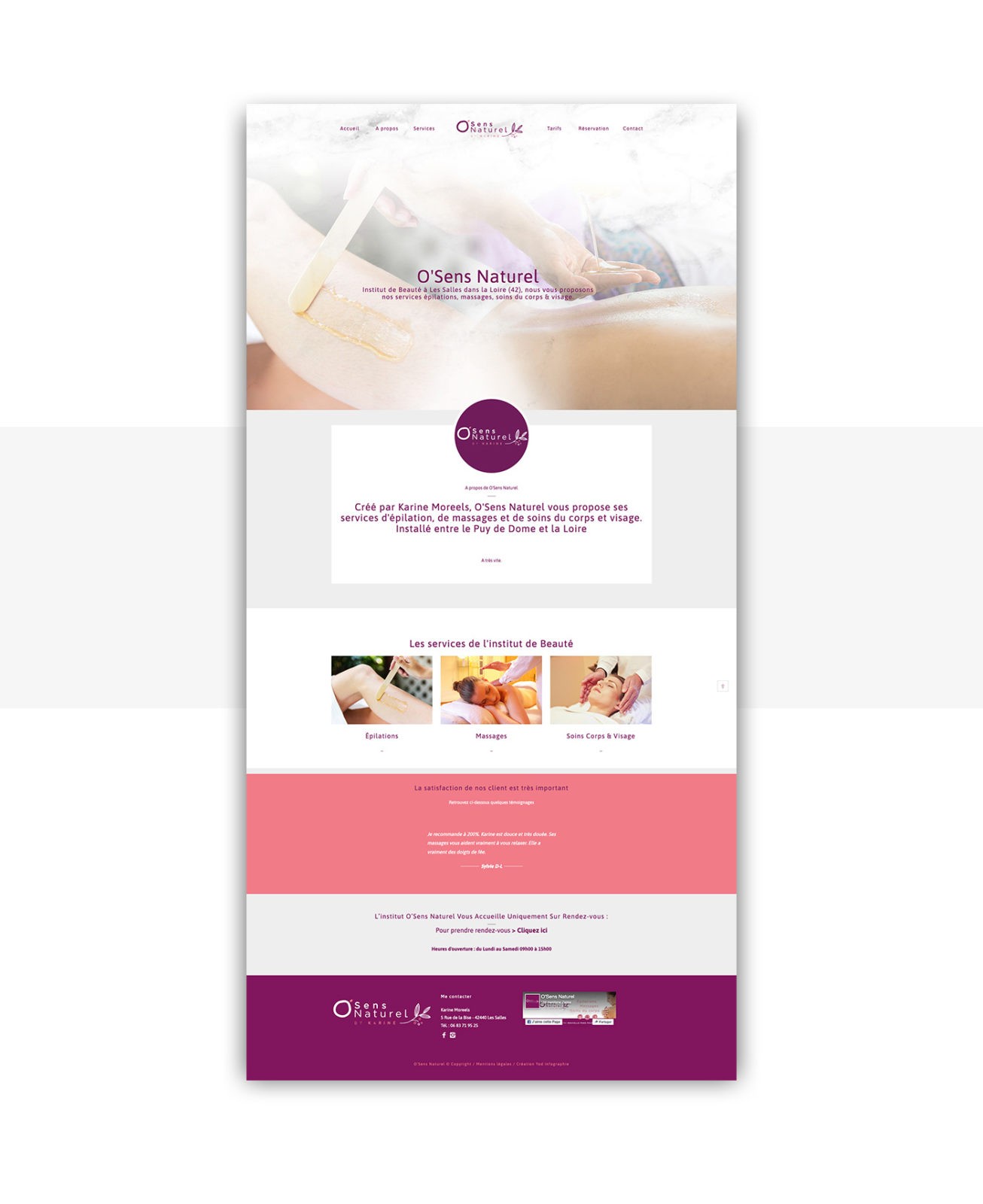 webdesign site estheticienne villefranche sur saone