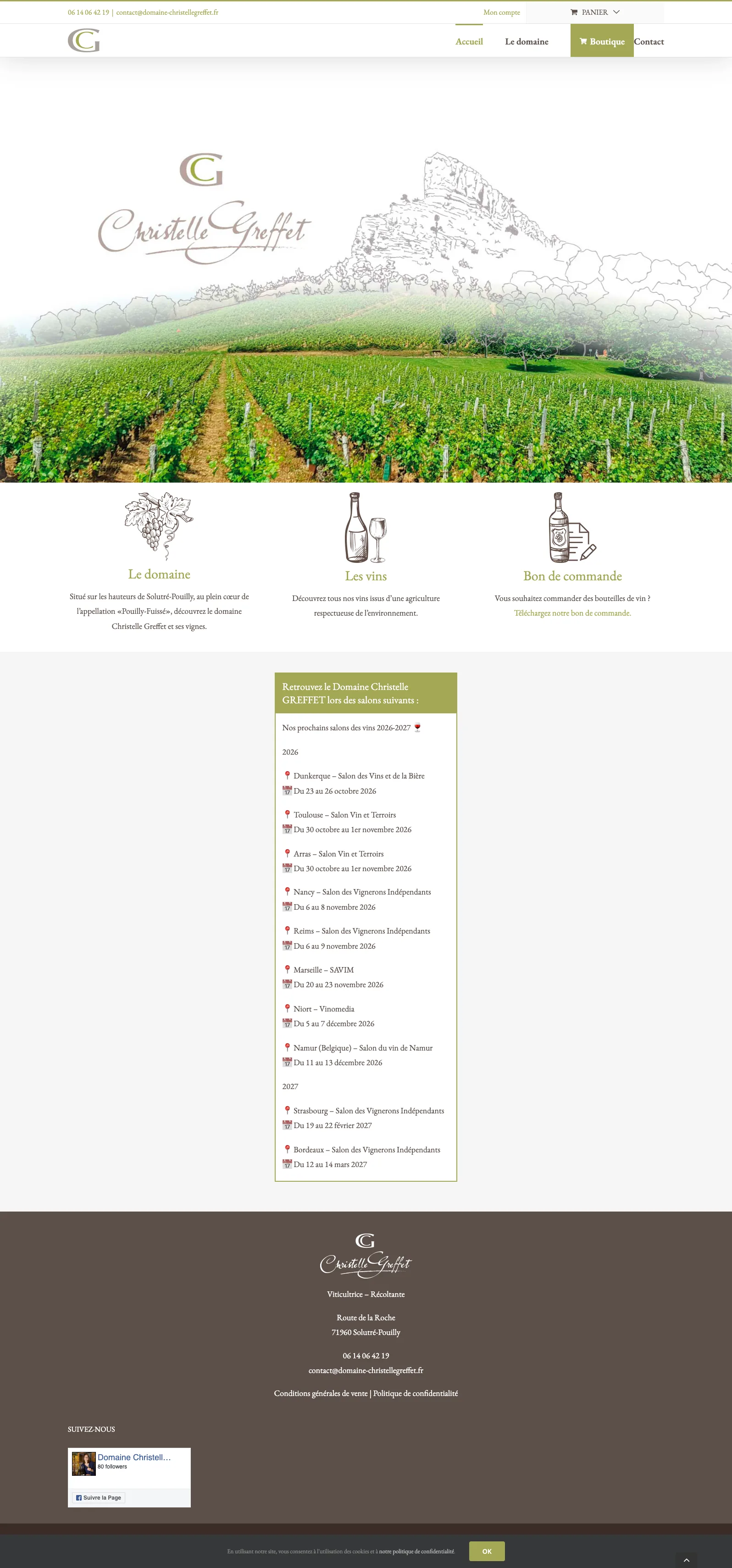 Site actuel du Domaine Christelle Greffet
